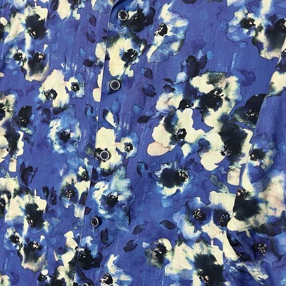 Robert Graham Shirt Mens Floral Cotton Size Medium Button Multicolor Classic Fit - Picture 10 of 14